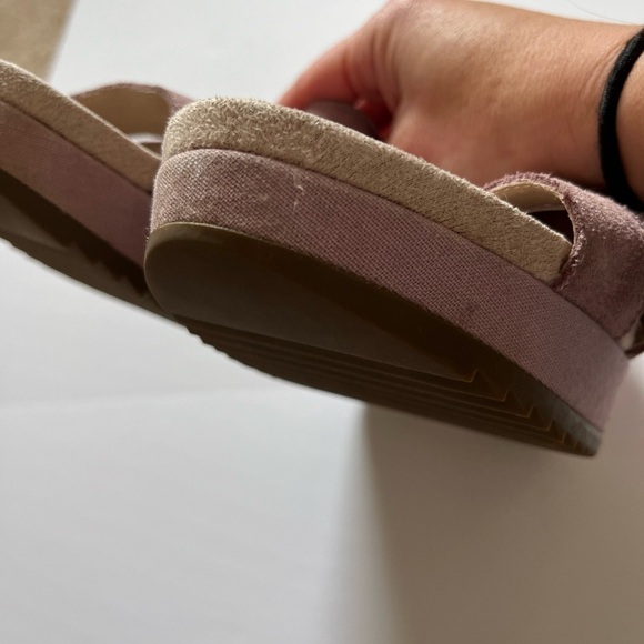 Vionic Hoola Tawny Mauve Suede T strap Wedge Sandal Size 11 - Picture 8 of 9